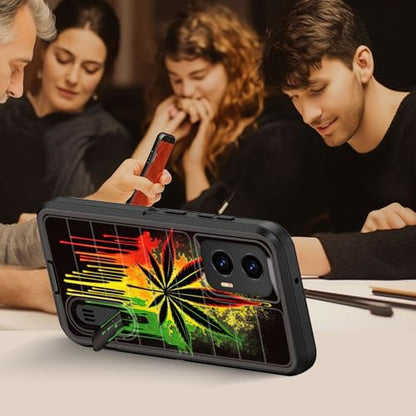 for Moto G Stylus 5G 2024 Case Built in Kickstand,Heavy Duty Protective Shockproof 3-Layer Full Body Rugged Phone Cover for Motorola Moto G Stylus 5G 2024,Marijuana Leaf Weed - color: Marijuana Leaf Weed