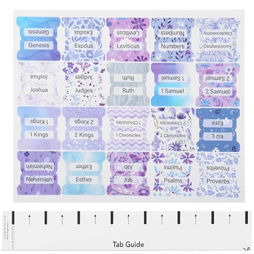 Mr. Pen- Laminated Bible Tabs, 120 pcs, Easy-to-Read & Apply - color: Lavender Breeze