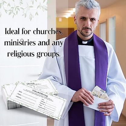 Woanger 1500 Count Church Tithes and Offering Envelopes Bulk Donation Bill Size Blank Envelopes for Religious Occasions Church Supplies Checks Offering