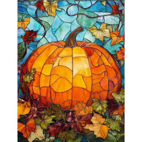 Pumpkin Diamond Art Kits for Adults,Fall Diamond Painting Kits for Beginner - color: JOJO-DP94