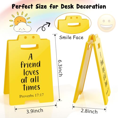 Christian Bestfriend Friend Gifts - A Friend Loves at All Times, Quote Proverbs 17:17, Bible Verse Religion Desk Sign Best Friend Gift for Women Men Bestie Galentines Valentines Day Birthday - style: A Friend Loves at All Times
