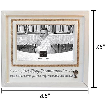 Abbey + CA Gift First Holy Communion Photo Frame, First Communion Gift for Boys, for 4-inch by 6-inch Photo