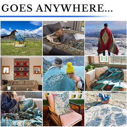 Pure Country Weavers The Lord is My Shepherd 2 Blanket - Scriptures - Psalm 23 - Religious Gift Tapestry Throw Woven from Cotton - Made in the USA (72x54) - color: Shepherd 2, size: 72" x 54"