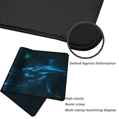 XXL Professional Large Mouse Pad & Computer Game Mouse Mat (35.4x15.7x0.1IN, Dragon) - color: Dragon, size: 35.4L x 15.7W inches