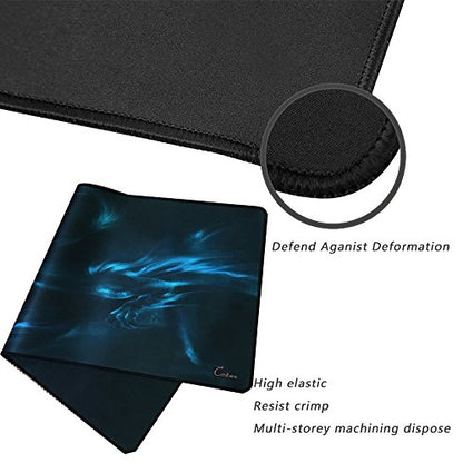XXL Professional Large Mouse Pad & Computer Game Mouse Mat (35.4x15.7x0.1IN, Dragon) - color: Dragon, size: 35.4L x 15.7W inches