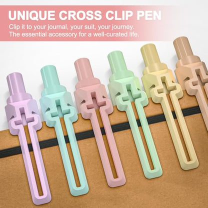 6 Pack Bible Journaling Gel Pens, 0.7mm Black Ink Retractable - color: Macaron-Black Ink