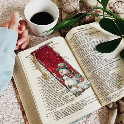 Bookmarks for Adults Personalized Bookmark Christmas Snowman Scarf Bookmark for Book Lovers Bookmarks for Reading Lovers - color: Christmas Snowman Scarf
