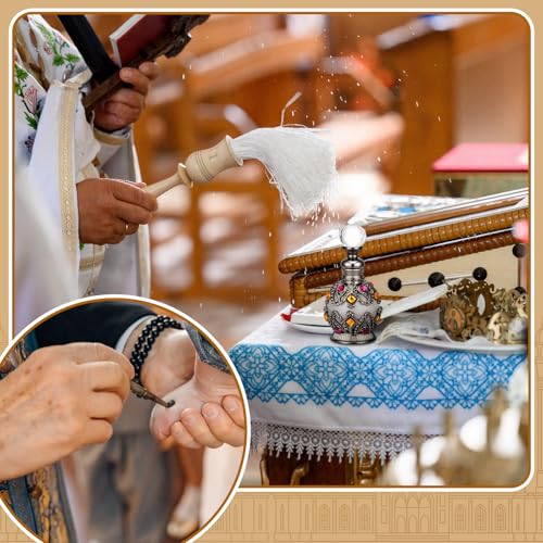 Mifoci 2 Pcs Anointing Oil Bottles for Prayer Holy Oil, Brown,Yellow - color: Brown,yellow