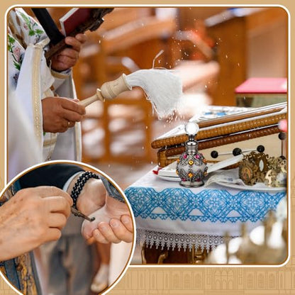 Mifoci 2 Pcs Anointing Oil Bottles for Prayer Holy Oil, Brown,Yellow - color: Brown,yellow