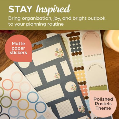 Happy Planner Classic Sticker Pack for Planners, 15 Sheets - color: Polished Pastels