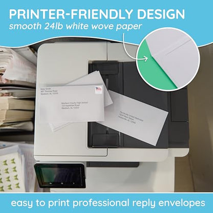 Blue Summit Supplies 500#6 3/4 Remittance Envelopes, Gummed, White