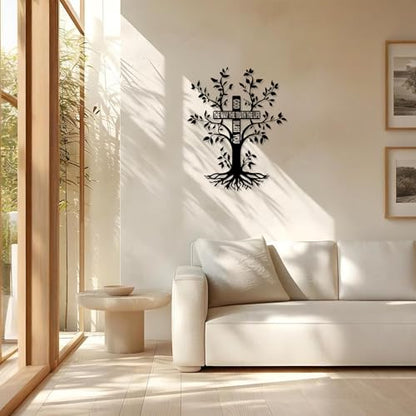 Harikikochuu Jesus Cross and Tree of Life Metal Wall Art, Christian Wall Decor Inspirational Home Decor for Living Room, Bedroom, Church. (Size:16.1 * 12.6in)