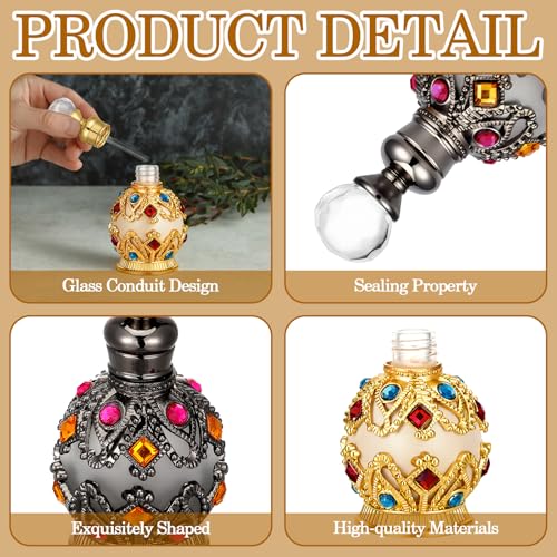Mifoci 2 Pcs Anointing Oil Bottles for Prayer Holy Oil, Brown,Yellow - color: Brown,yellow