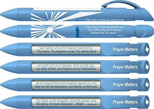 Greeting Pen Bible Verse Pens- God is Love/Lord's Prayer/Names of Jesus Trio Rotating Message 6 Pen Set (36071)