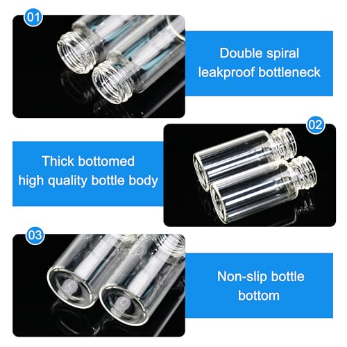 10ml Clear Glass Vials with Screw Caps 30PCS - style: 10ml-30pcs