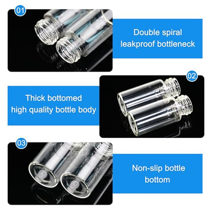 10ml Clear Glass Vials with Screw Caps 30PCS - style: 10ml-30pcs