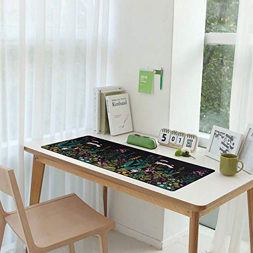 iCasso Desk Mat, Large Desk Mouse Pad for Desk,Home Office - Green Weeds - color: A-weeds