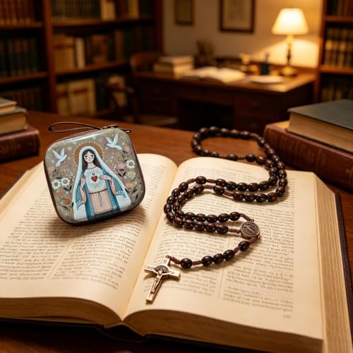 Catholic Rosary Beads, Rosarios Cross Pendant Decorative Prayer Box - color: Style-10