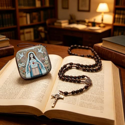 Catholic Rosary Beads, Rosarios Cross Pendant Decorative Prayer Box - color: Style-10