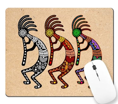 Mouse Pad, Southwestern American Ethnic Mouse Pad, Washable Square Cloth Mousepad for Office Laptop, Non-Slip Rubber Base Mouse Pads for Wireless Mouse, Computer Mouse Pads for Desk - color: WMJ133