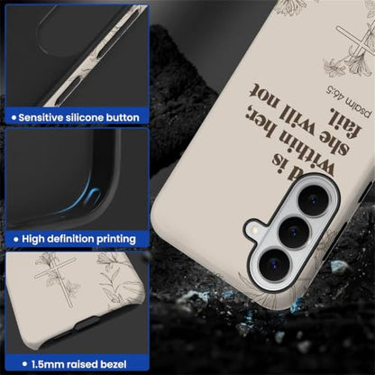 Compatible with Samsung Galaxy S26 Full Body Matte Case Hard Shell Shockproof Screen Lens Protection for Girl Boy Cute Pattern Christian Bible Verse Religious Scripture Jesus - color: Christian Bible Verse Religious Scripture Jesus, size: Samsung Galaxy S