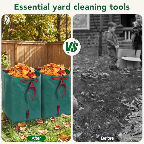 Dntorx 1 Pack 53 Gallon Reusable Yard Waste Bag, Leaf Bags With Handles - size: 1 Count (Pack of 1)