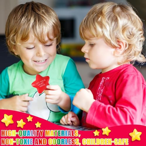 64 Pcs Christian Star Stress Balls Bulk for Kids Jesus Bible Quotes Motivational Balls Mini Foam Stress Relief Star Ball Toy Colorful Squeeze Fidget Office Stress Anxiety Relief Toy Party Favors