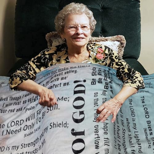 Christian Blanket Gifts for Women Men, Religious Blanket with Bible Verse 60"x50", Scripture Blankets, Catholic Spiritual Gifts, Faith Based Gifts