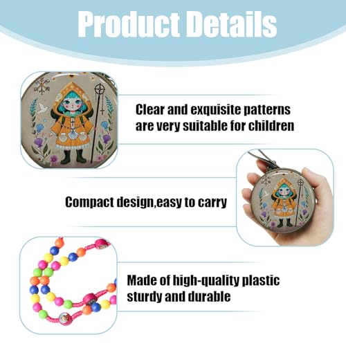 Rosary Beads Rosarios Catolicos, Colorful Plastic with Blue and Red Pendant Crosses, Pocket for Women with Rosary Box, Baptism Easter Gifts - color: Pink, style: J