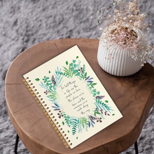 Inspirational Christian Spiral Notebook Journal 5.5x8.3in, The Best Things in Life Religious Bible Scripture Hardcover Journal Notebook for Church Study Work Office - color: The Best Things in Life Religious