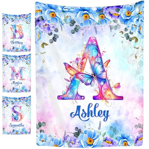 Custom Baby Blanket,Personalized Name Throw Blankets for Girls Boys Kids Baby Newborn Customized Gifts for Birthday Christmas - color: Design 6