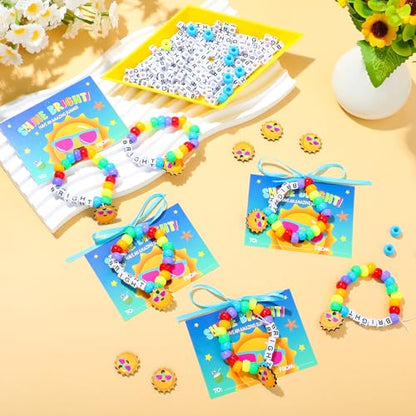 Landical 24 Sets Pony Bead Bracelet Kit, Graduation Gifts Bulk for Kids