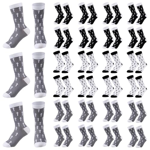 Chicingyou Christmas Christian Gifts for Men Jesus Cross Socks Bulk
