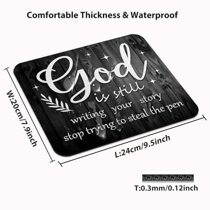 God is Still Writing Your Story Mouse Pad, Christian Bible Verse Desk Mat - color: Custom Designs Art 010