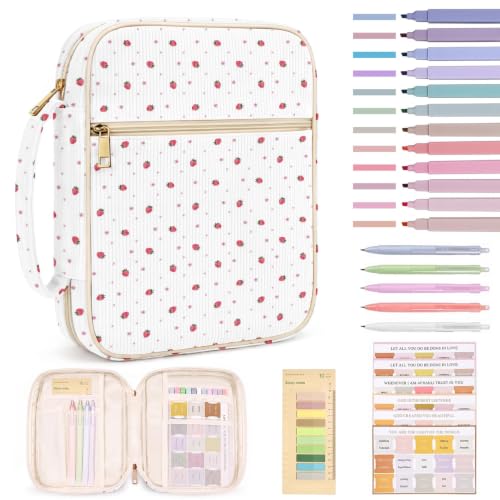 Britimes Bible Cover Case for Women, Bible Cover, Strawberry - color: Strawberry