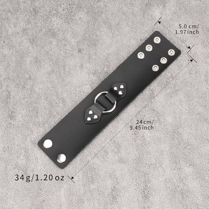 Jeilwiy Punk Rock Gothic Black Rivet Leather Spiked Necklace Collar Neckband Leather Choker Necklace for Women Mom Gifts Adjustable - color: 08 Leather Cuff Bracelet Black