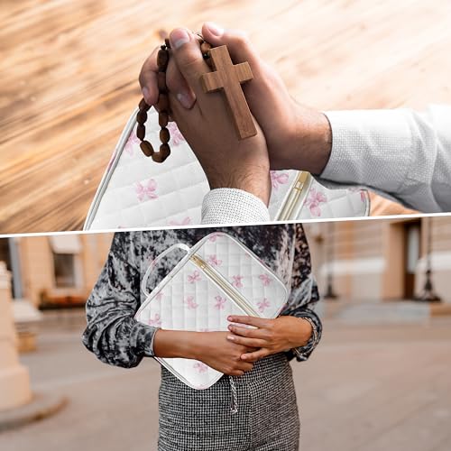 Bible Cover for Women (Pink Bow, Large) - color: A3 Pink Bow