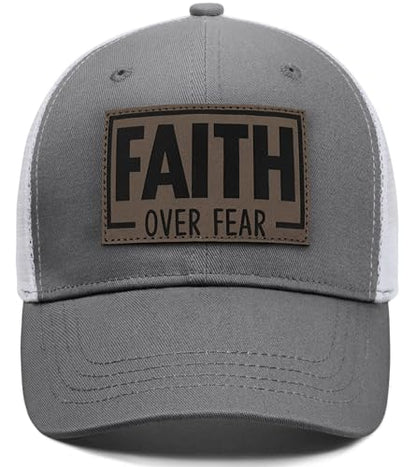 Christian Jesus Cross Hat - Faith Hats for Men Women - Religious Gifts for Thanksgiving Christmas - color: Faith Power/Carbon