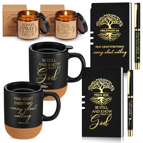 FillTouch 8 Pcs Christian Gifts Set for Men, God, Black - color: Black, size: God