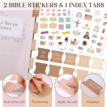 XKDOUS Linen 8.6" Bible Study Journal, Bible Notebook for Women, Green - color: Green