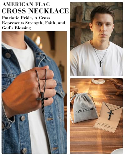 Tarsus Christian Faith Gifts - Cross Necklace for Boys Teens - style: MATTHEW 28:20