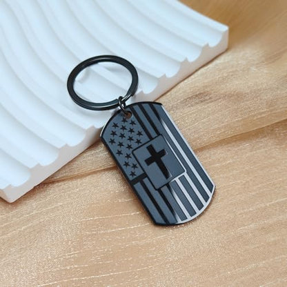 AXEN Christian Gifts for Men, Religious Keychain with Bible Verse Scripture for Dad, Son, Brother, Boyfriend - color: Confirmation