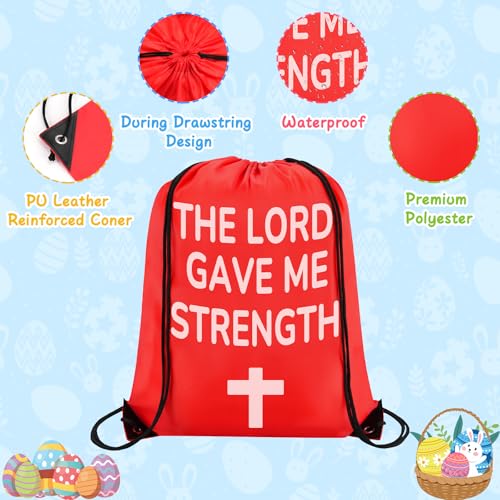 VZZNN 30 Pcs Christian Gifts Drawstring Backpack Bulk Bible Verse Bags Church Supplies String Backpack Cinch Bag Inspirational Religious Jesus Stuff(10 Colors) - color: Style 4