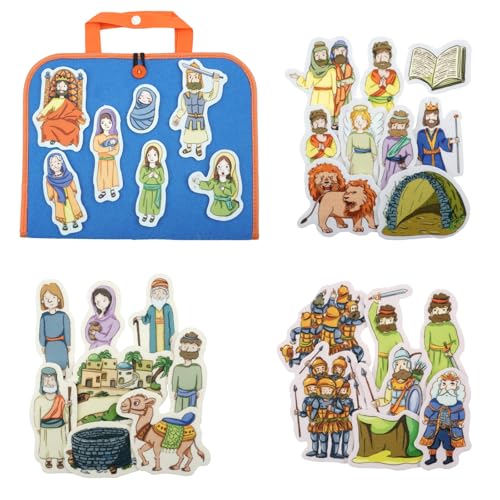 CHEFAN Solomon Felt Board Bible Stories, 4 Story Sets for Kids - color: Wisdom of Solomon & Other 3 Bible Stories Set