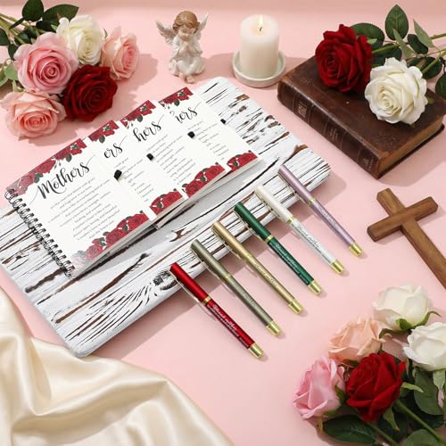Fullhawl 10 Sets Bible Notebooks Pens Mothers Day Church,20 Pcs / 10 Sets
