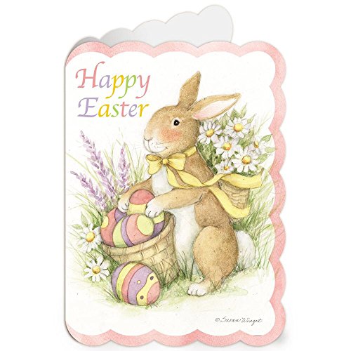 Current Deluxe Die Cut Easter Bunny Greeting Cards - Set of 8, 5 x 7 Inches, Envelopes Included, Inspiring Messages, Great for Announcements, Holiday Notes - color: Die-cut Bunny