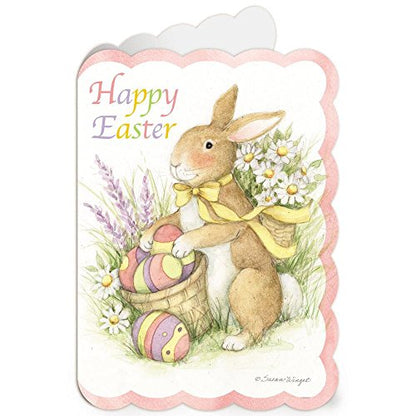Current Deluxe Die Cut Easter Bunny Greeting Cards - Set of 8, 5 x 7 Inches, Envelopes Included, Inspiring Messages, Great for Announcements, Holiday Notes - color: Die-cut Bunny