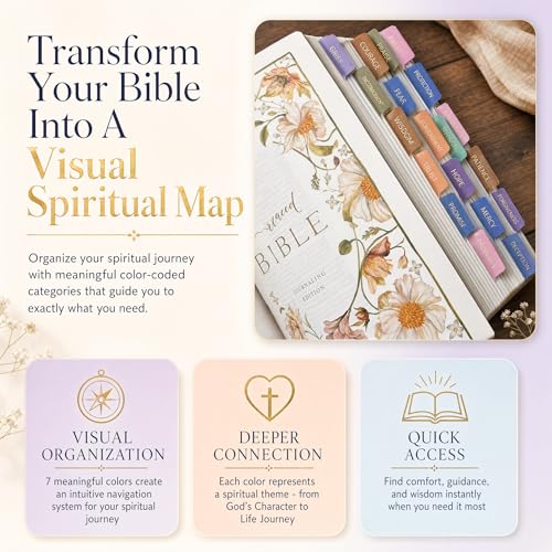UPAFEXXI-Topic Bible Tabs(3D Gold Foil Embossed Lettering) - color: 180 Topics