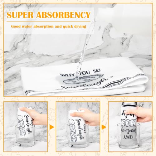 R HORSE 5 Pack Funny Sourdough Tea Bread Kitchen Dish Towels - color: Baking