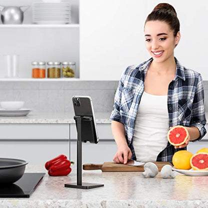 OMOTON CA02 Cell Phone Stand with Charging Hole for Desk Lightweight Black - color: Black